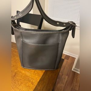 Coach Slim Grey Leather Crossbody or Shoulder Bag 9816 Great Preowned